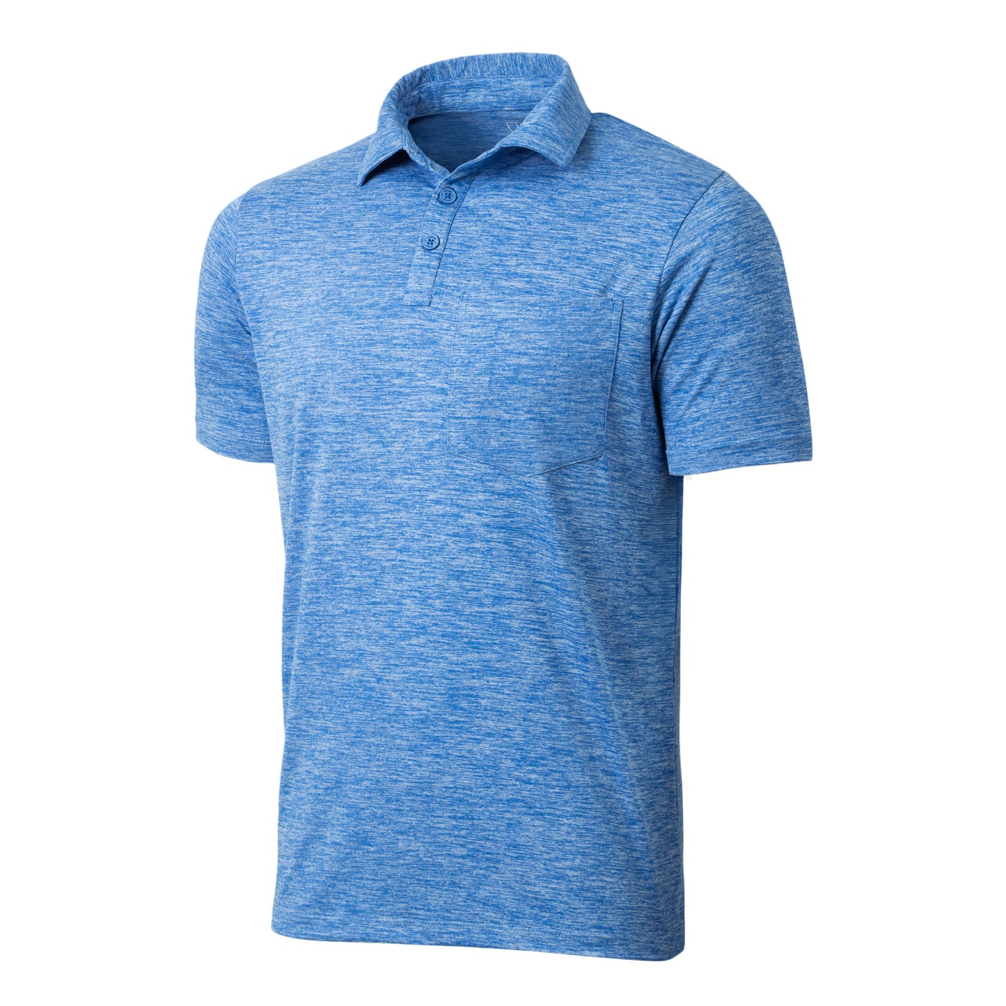 SELF COLLAR MELANGE COTTON FEEL POLYSTER POLO - A25