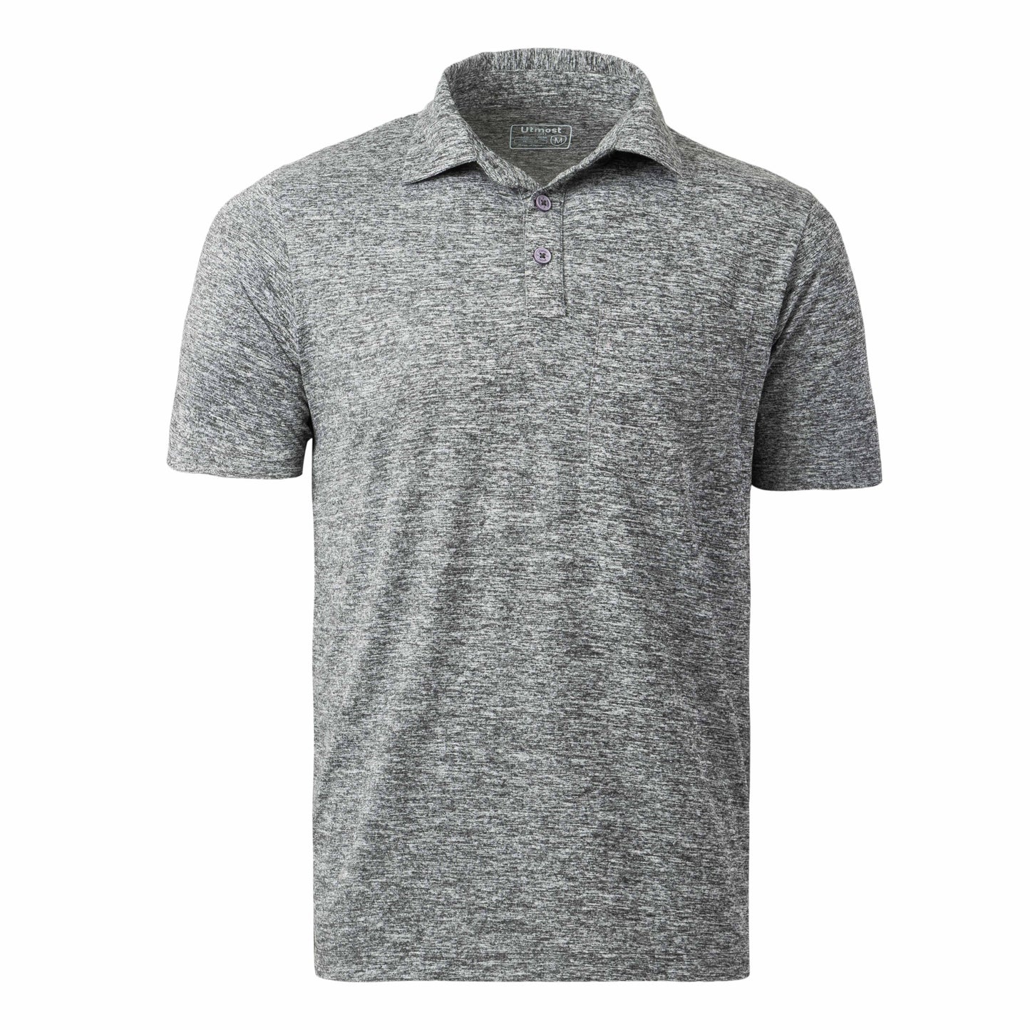 SELF COLLAR MELANGE COTTON FEEL POLYSTER POLO - A25