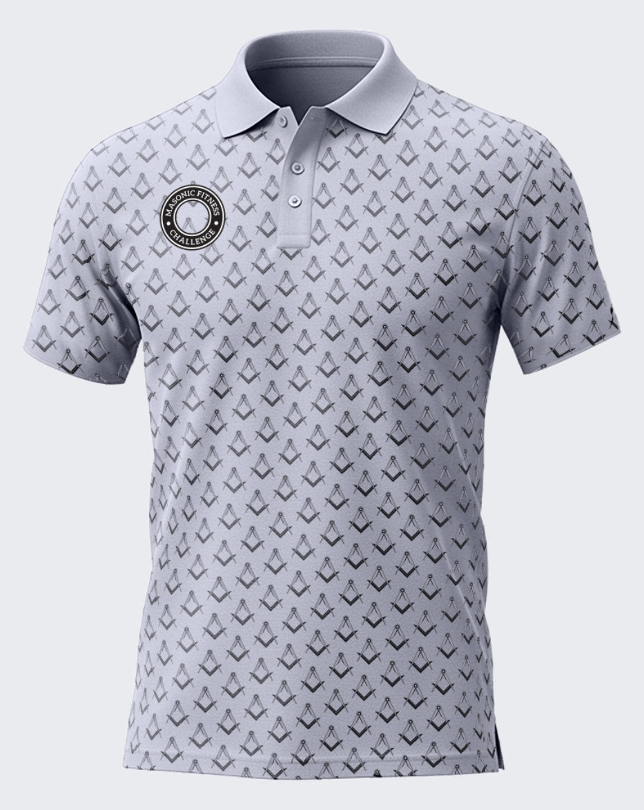 Men’s Polyester Grey Polo T-Shirt with Elastane