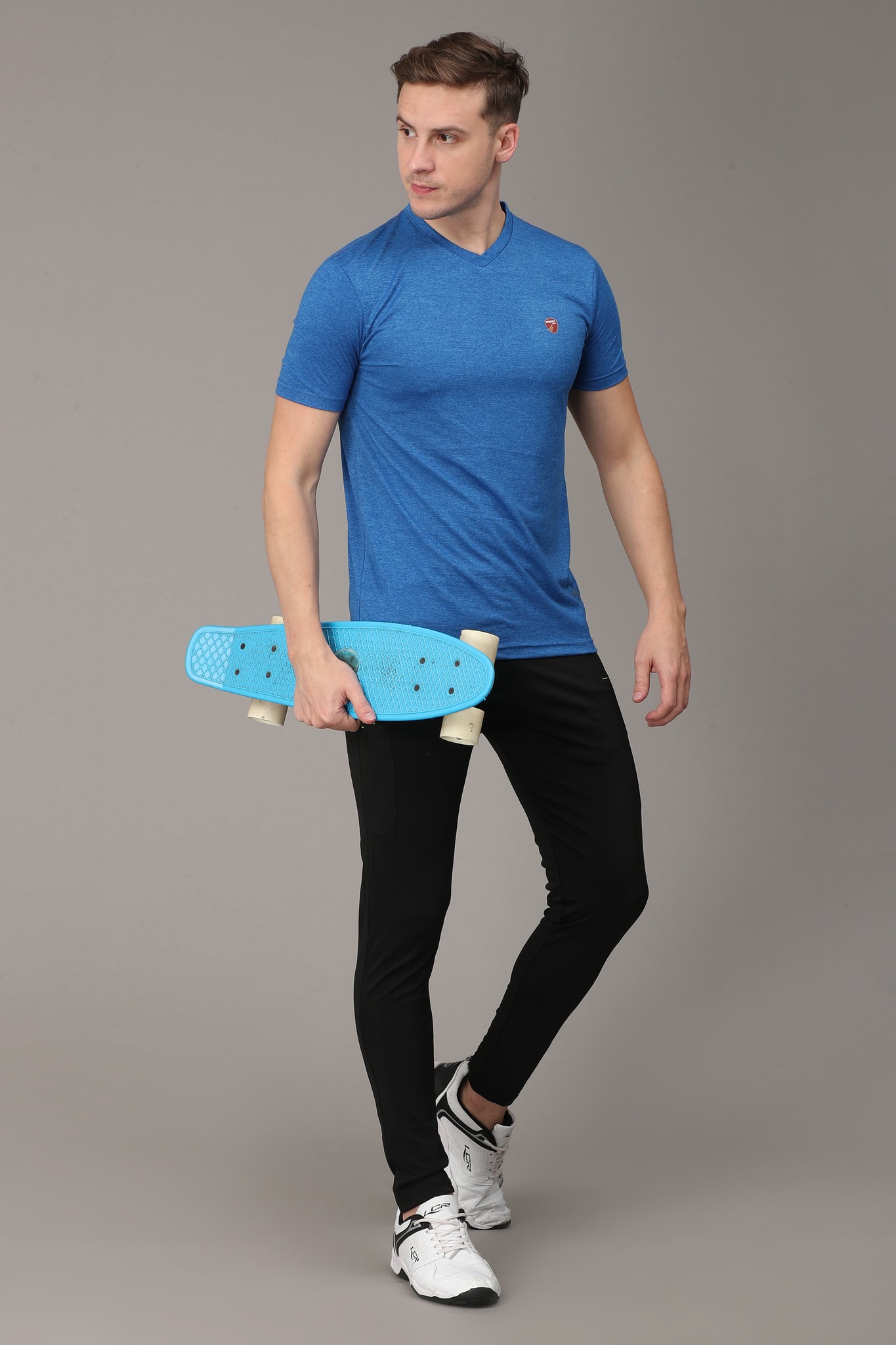 Blue V Neck T-Shirt