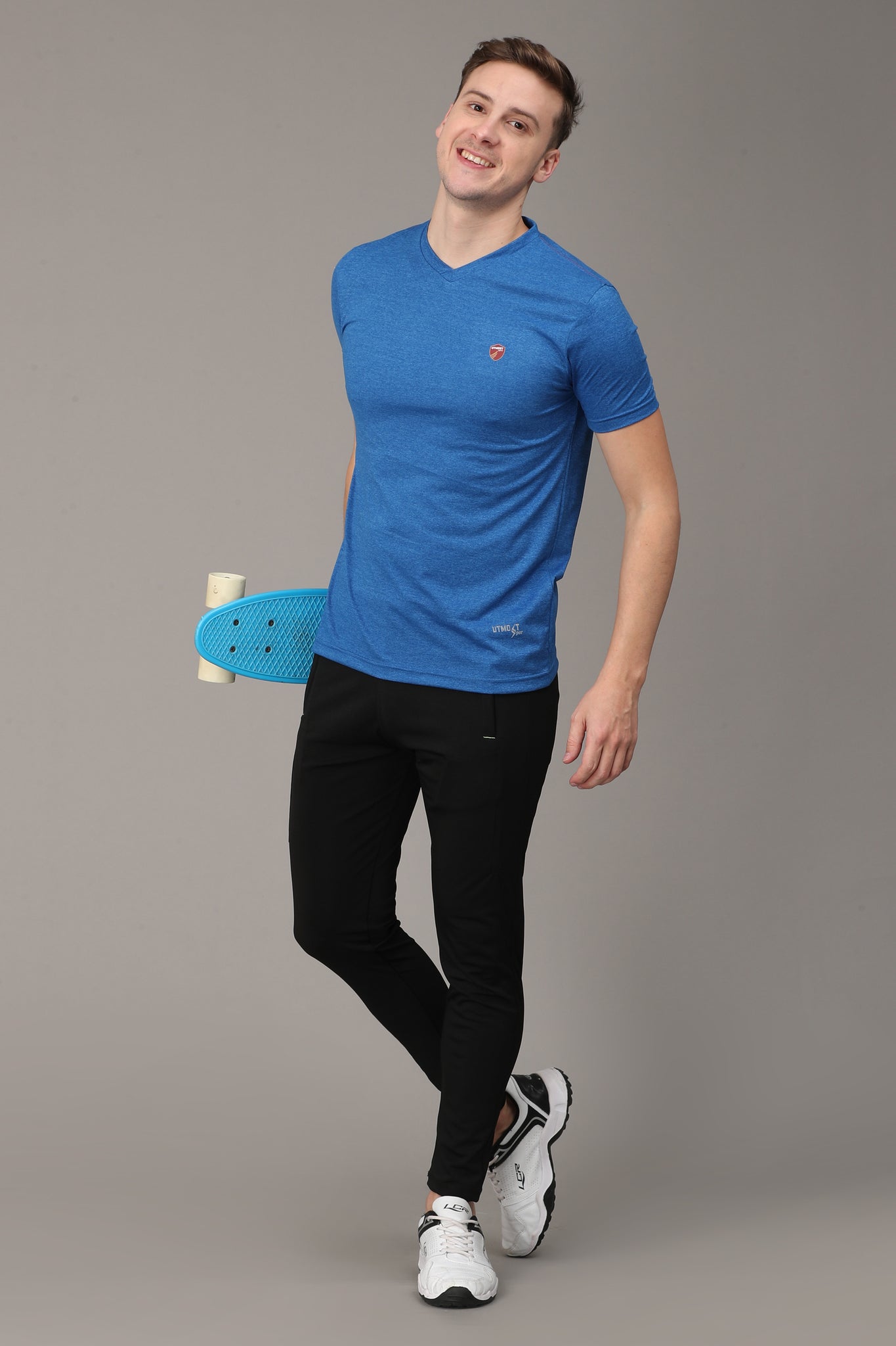 Blue V Neck T-Shirt