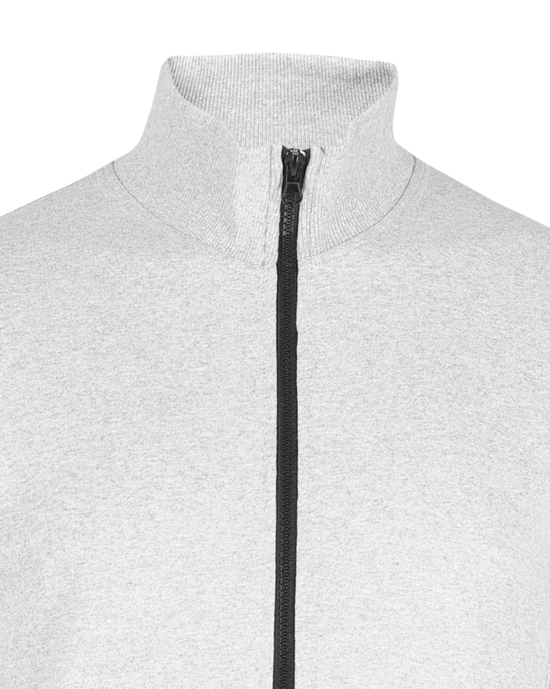 Grey Melange High Neck Sweatshirt