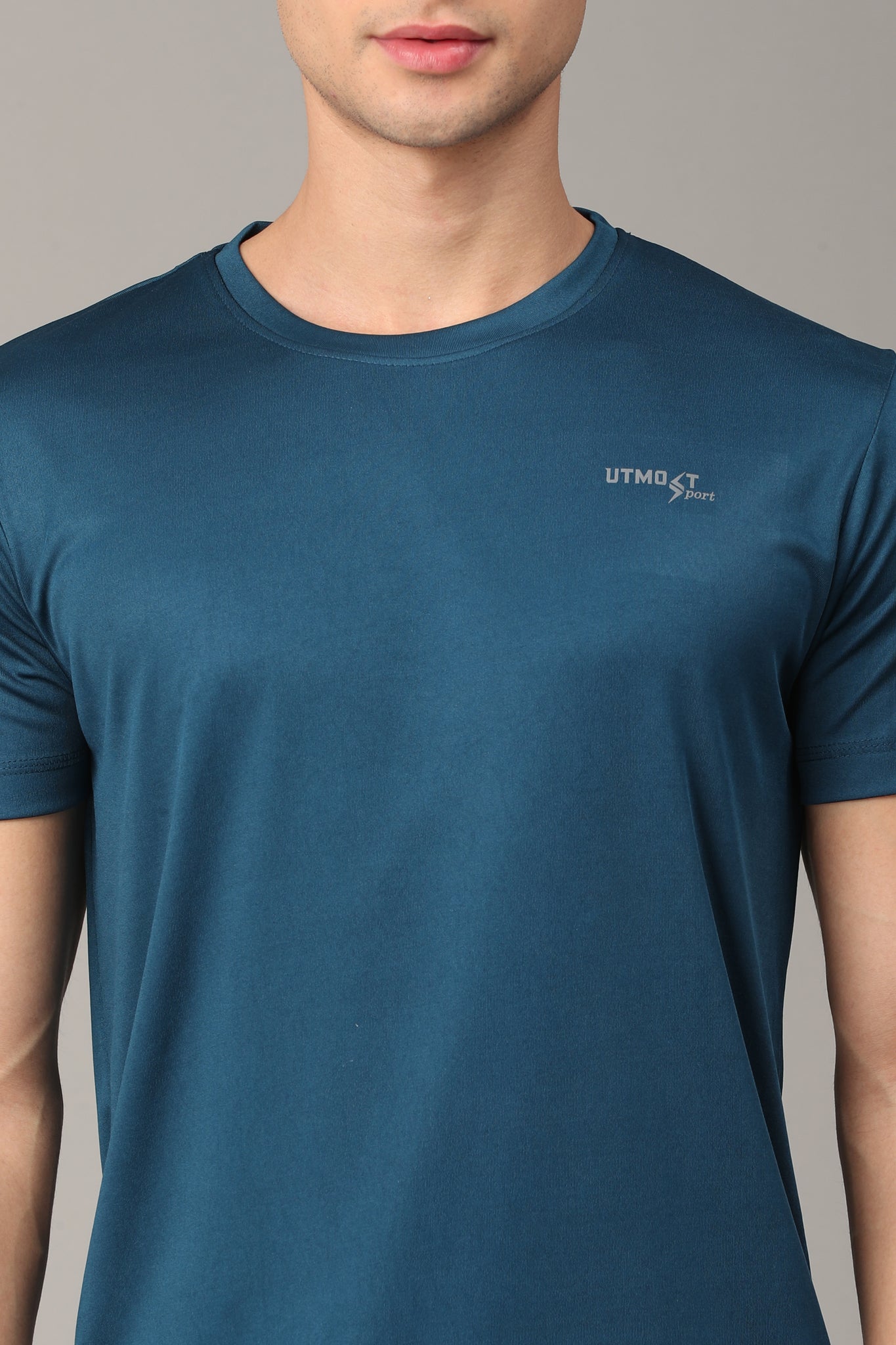 Peacock Navy V Neck T-Shirt